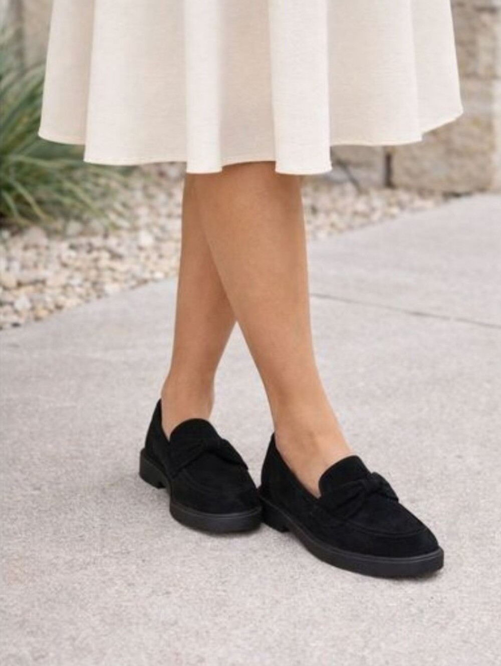 Paul Green Sadie Women's Black Suede Slip-On Loafers